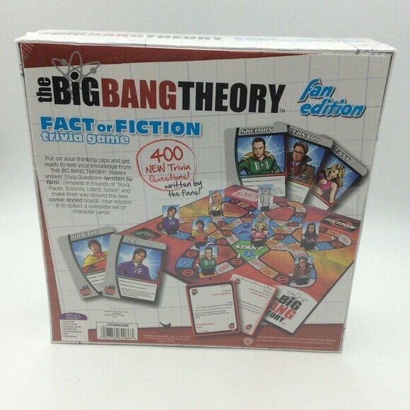 Trivia Board Game Big Bang Theory Fact Fiction Fan Edition Cardinal New Sealed - Picture 4 of 6